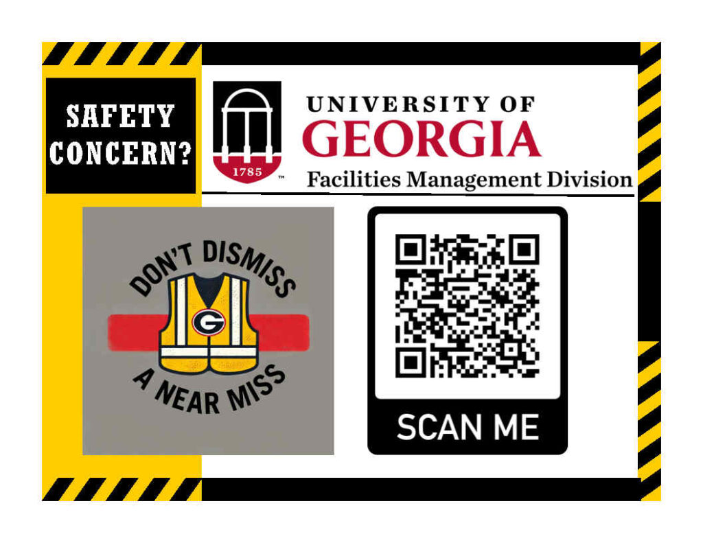 UGA Safety graphic with QR code