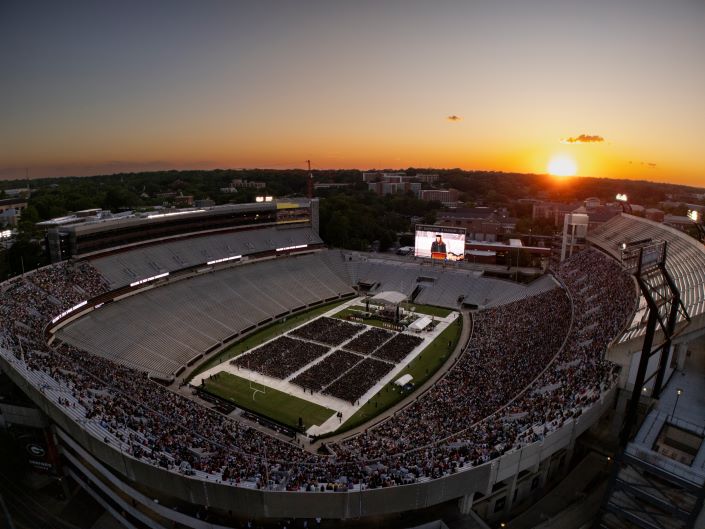 Sanford Stadium during Spring Undergraduate Commencement