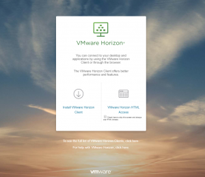 VMware Horizon HTML Access screenshot