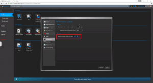 Screenshot of performance options