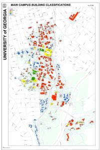 Image of map showing Main Campus building classifications