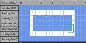 Screenshot showing how to modify multiple days at once